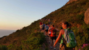Hiking Lions Head at sunset